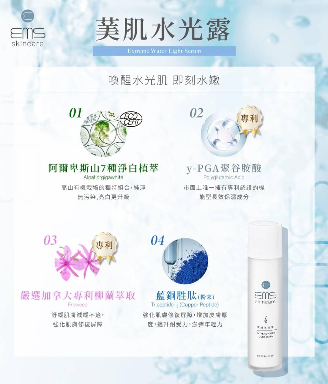 『伊䓺絲EMS』🇹🇼MIT  䓺肌水光露50ml