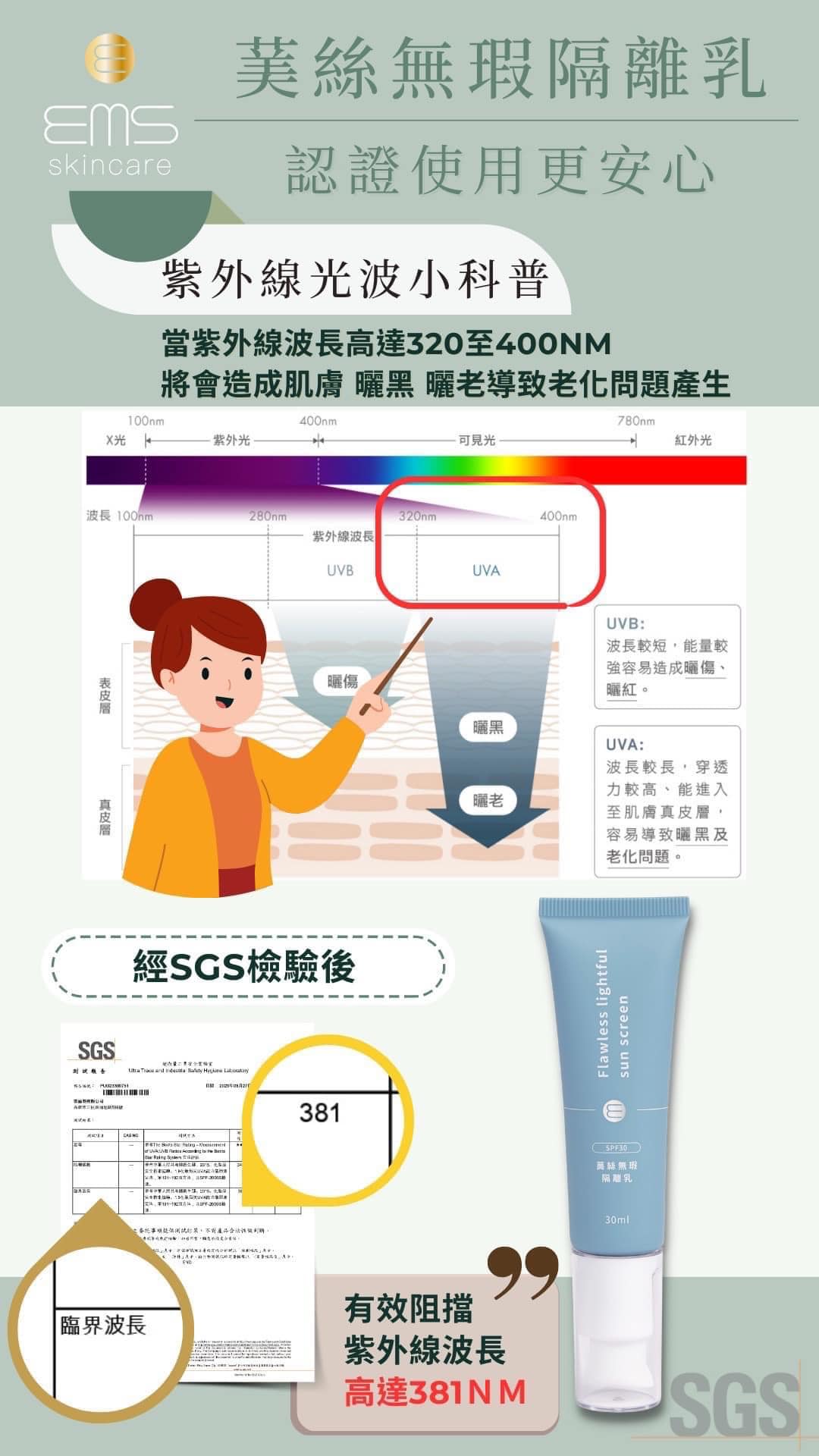 『伊䓺絲EMS』🇹🇼MIT 䓺絲無暇隔離乳30g