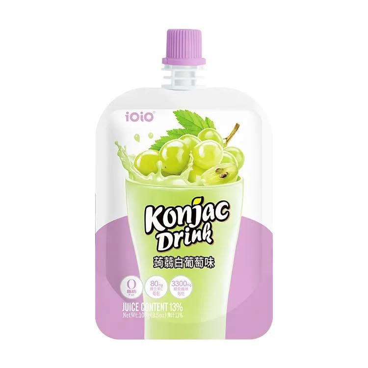 『零食蜜餞區』🇹🇼MIT 十全iOiO 超口感蒟蒻100ml *3入～ 🍇白葡萄味