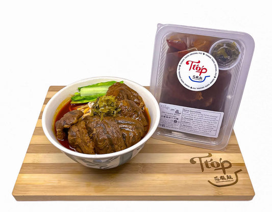 『TTOP花雕雞』老饕藤椒(小辣🌶️紅燒)牛肉麵570g（含生麵條跟酸菜，牛腩170g+湯400g）